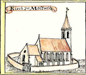 Kirch zu Molwitz - Koci, widok oglny
